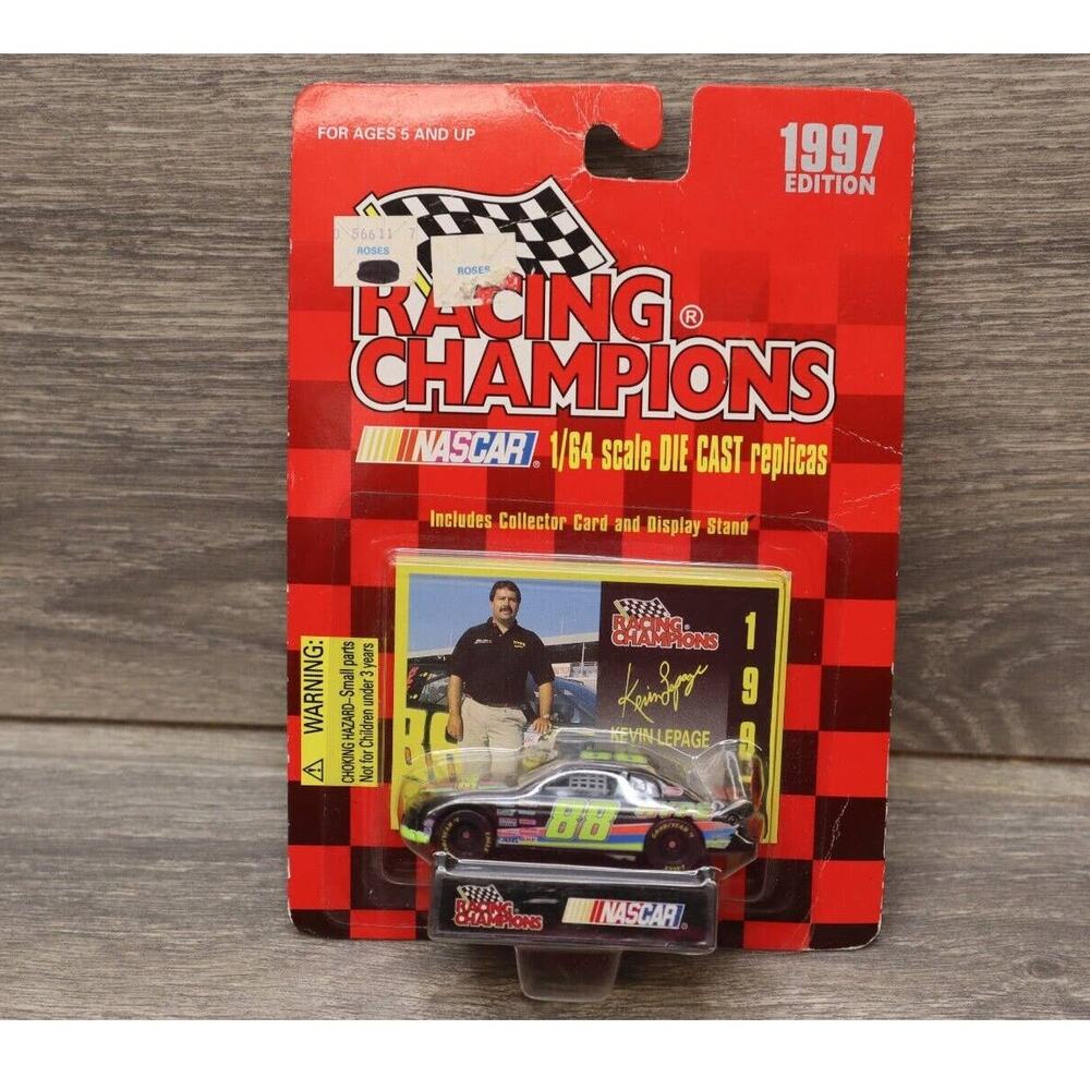 Racing Champions 1997 Edition Nascar Car Stand Card 1/64 #88 Kevin LePage